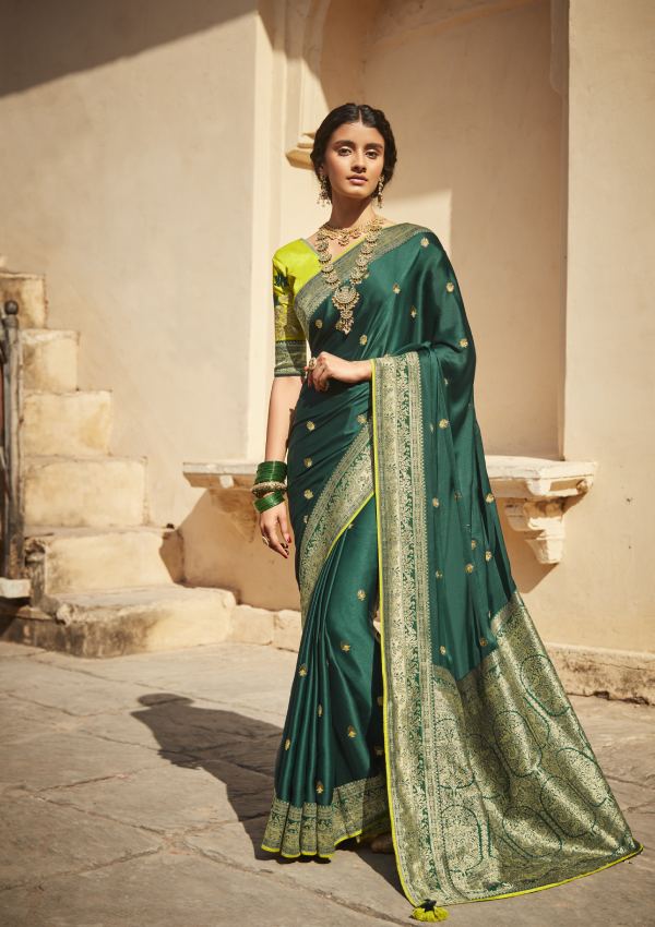 Paithani Green Saree - Buy Paithani Green Saree online in India