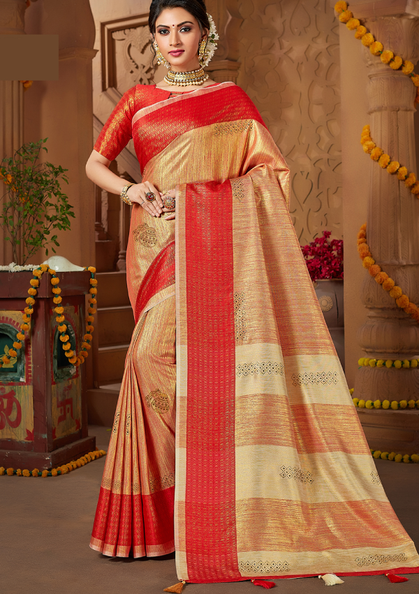Casual Wear Red Plain Saree, 6 m (with blouse piece) at Rs 350/piece in  Tiruvallur